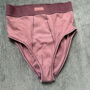 SKIMS Burgundy High-Waist Panties